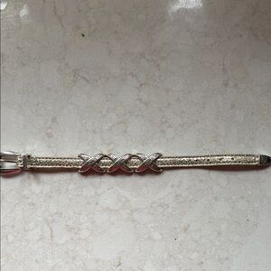 Brighton Gold Shimmer Kriss Kross Etched Bandit  Bracelet